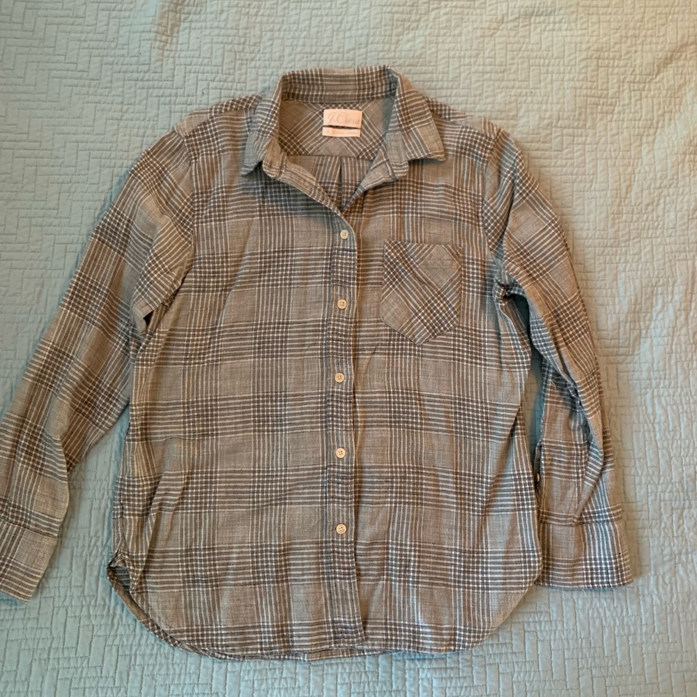 JCrew green flannel